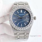 Luxury Replica Audemars Piguet Royal Oak Pave Diamond watch 15510st AP 50th